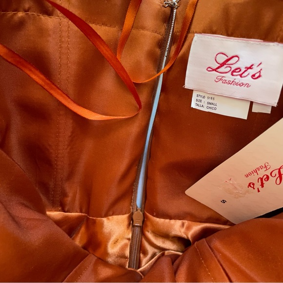 Strapless Short Ball gown Faux Peacock Lace Embroidery Prom Wedding Dress Size S - Picture 8 of 16